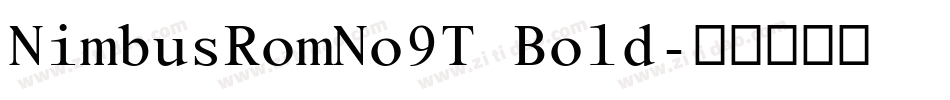 NimbusRomNo9T Bold字体转换